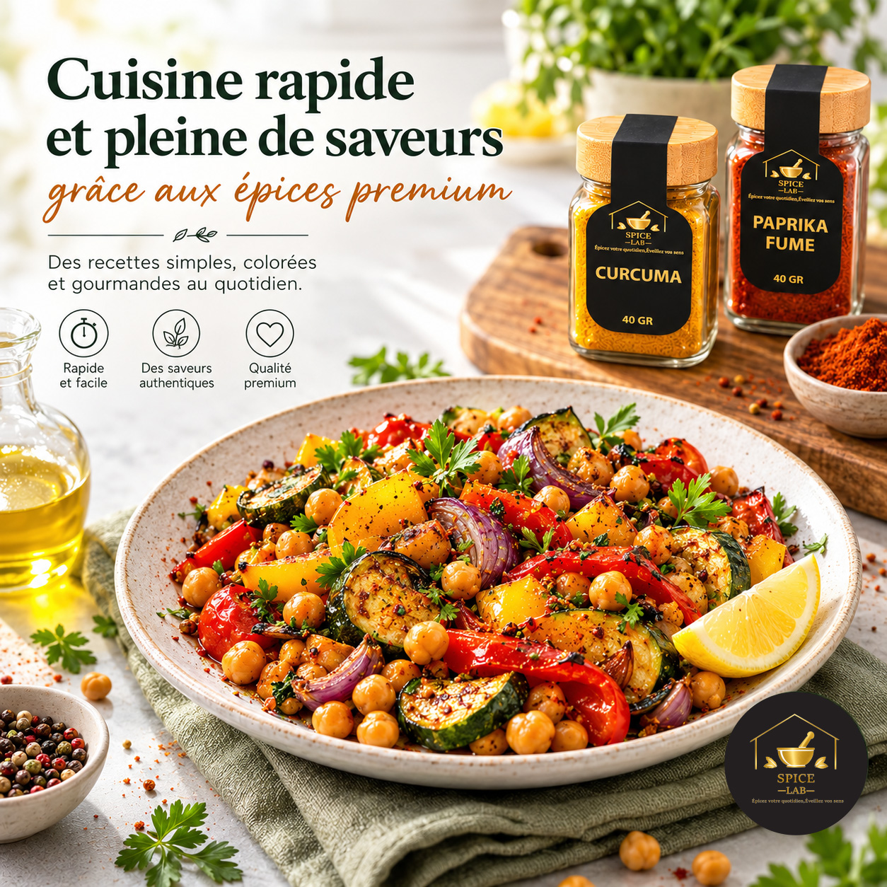 Cuisine rapide et pleine de saveurs : comment les épices premium transforment les plats du quotidien